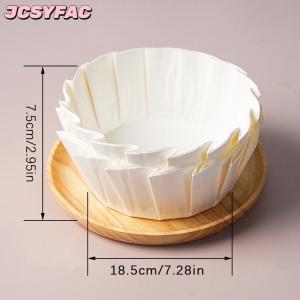 JCSYFAC Basque Cheesecake dầu Khay giấy có thể gập lại khuôn bánh dùng một lần phát hành Mousse bánh Giấy nướng dầu bằng chứng cạnh giấy