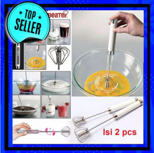2 pc Better Beater Stainless Steel Alat Pengocok Telur Adonan Kue Susu Serbaguna Isi 2 Pcs