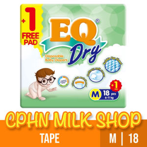 EQ Dry Travel Pack Medium 18 - Tape Baby Diapers