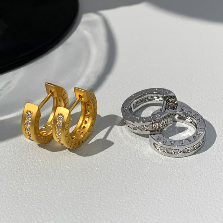 Zircon Golden Hoop Earrings For Women Luxury Jewelry Woman Accessories  Earring Fashion Trend Lazada PH