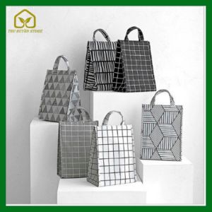 Túi Đựng Hộp Cơm Giữ Nhiệt Loại Lớn Bằng Vải  Chống Thấm  Size 34*25*15cm