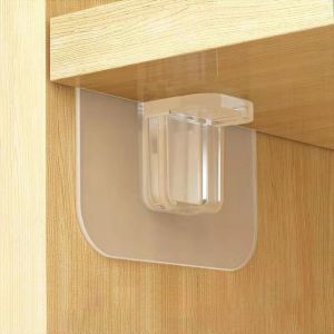 Combo 4 Miếng Dán Kê Góc Chốt Đỡ Kệ Chia Tầng Tủ Quần Áo - Móc Dán Tường Ke Góc Chịu Lực Siêu Chắc
