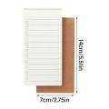 Francesire Tearable Note Pad Kraft Paper Horizontal Lines Grids Blank 