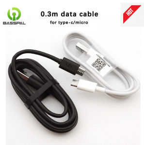 BassPal 0.3M Length for Xiaomi Micro USB/Type-C Cable USB C Fast charging Data wire for MI 10 PRO redmi note fast charging data line for MI 9 8 SE 6