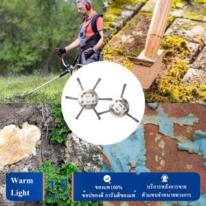 2 ชิ้นเหล็กลวดล้อที่กันจอนหญ้าหัวสวนกำจัดวัชพืชแปรงเปลี่ยนเหล็กลวดล้อหัวสำหรับบ้านเครื่องตัดหญ้า