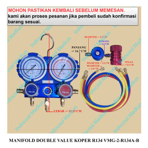 MDVK134 MANIFOLD DOUBLE / manifold set / MANIFOLD DOUBLE VALUE KOPER R134 VMG-2-R134A-B