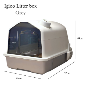 [SG SELLER] Cat Litter Box Large Fully Enclosed Litter Box Portable Anti-splash Cats Toilet Double Side Entry Door Litter Tray