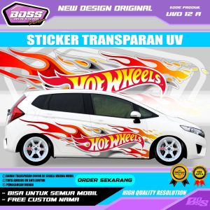 UVD 12 - STIKER MOBIL DECAL MOBIL HOTWHEELS SIGRA MOBILIO AVANZA AYLA BRIO PAJERO GRATIS CUSTOM NAMA