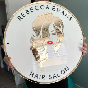 Personalized Round Business Logo Sign Wall Decor Beauty Salon Signage 3D Acrylic Custom Logo Wall Sign for company/spa/studio