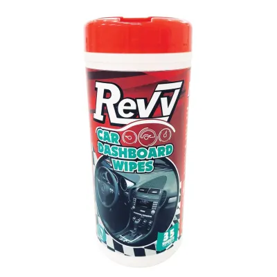 [Rev⊽] Car Dashboard Wipes 35 sheets | For Effective Cleaning Of Car Dashboard Steering Wheel Gear Lever etc
