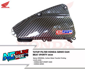 tutup filter honda genio beat deluxe beat sporty 2020 carbon