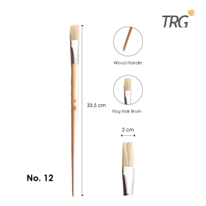 TRG Kuas Lukis Cat Air Minyak Akrilik Poster BR-679 No. 1 2 3 4 5 6 7 8 9 10 11 12 - Watercolor Acrylic Paint Art Brush Flat Type TRG