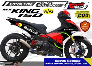 Sticker Striping Stiker MX KING 150 New / Old RedBull Full Body Free Custom
