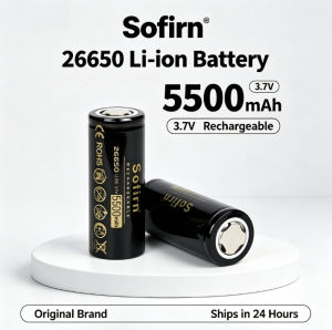 Sofirn 26650 3.7V 5500mAh High Storage Capacity Rechargeable Battery Low Self-Discharge Design for Household Portable Cooling Fans