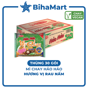 [THÙNG 30 GÓI] - ACECOOK - Mì Hảo Hảo hương vị chay rau nấm (75g/gói) - Mì ăn liền Hảo Hảo chay rau nấm