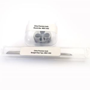 2pcs HSS Metric thread Right hand Tap and Die set M6 M6X1 M6X0.75 M6X0.5 Fine Thread Cutting Straight flute taps Round dies sets