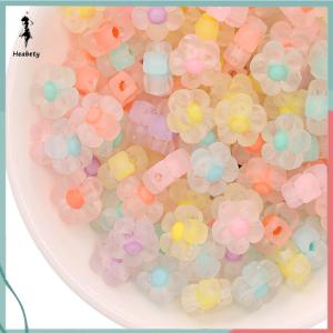 ส่วนลด 10 บาท สำหรับการซื้อ 1 ชิ้น ลูกปัดอะคริลิคดอกทานตะวัน50ชิ้นลูกปัดแบบผสมสีลายดาวลูกปัดแบบ DIY กำไลข้อมือเครื่องประดับสร้อยคอ