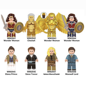 Mini Wonderwoman with Wings Diana Prince Steve Trevor Cheetah Maxwell Lord Action Figures Building Blocks Toys WM6100