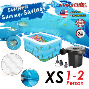 (With Pump) Inflatable Swimming Pool Fun Cartoon Ocean Children Baby Lounge Pool Family Outdoor / Kolam Renang / Kolam Mandi