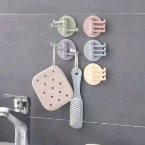 Gantungan Hook Tempel Dinding Dapur Aksesoris Kamar Baju Fungsional Tanpa Bor