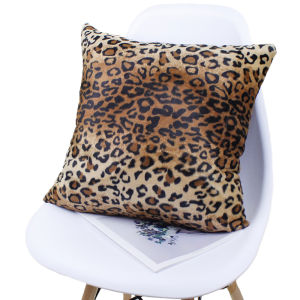 Classic Animal Print Throw Pillow Case Faux Fur Decorative Cushion Cover Soft Anti-allergy Plush Pillow Cover for Couch Bed Sofa Chair Home Decor