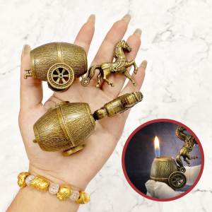 HCM Bật Lửa Xài Gas Hình Xe Ngựa Kéo Thùng Rượu Đẹp Mắt