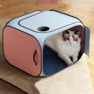 GBDSVD Folding Cat Drying Oven Breathable Grooming Pet Drying Box Portable Household Cat Hair Dryer Taking Showers