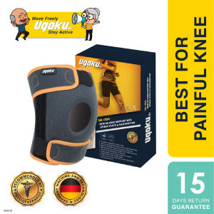 Ugoku New OK Knee Support With 4 Spiral Stays & Silicone Pad UK-204 FREE Physiotherapist E-Consultation RM 50 Malaysia MDA Approved Quality | Knee support /