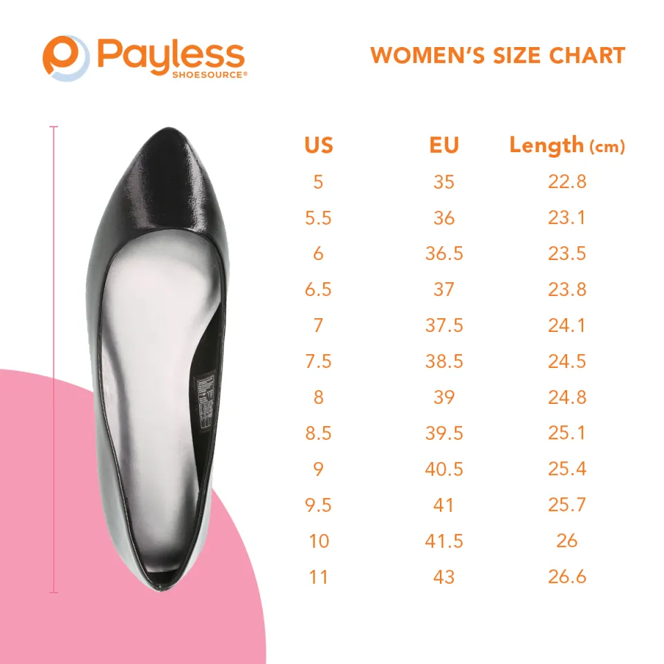 Size Charts & Fit Tips – Payless ShoeSource