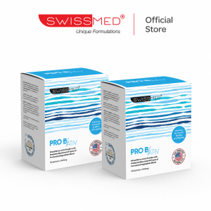 SWISSMED® ProB-ATIV Probiotics 15 Billion CFU | Gut Health & Digestive Support | Sachet Probiotic (60’s)