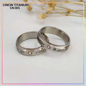 OBRAL CUCI GUDANG!!! Cincin Titanium Couple banyak motif  Dapat 2 Pcs Cincin Aksesoris Fashion Perhiasan Anti Karat