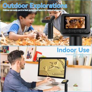 Adjustable Magnification Digital Microscope for Scientific Research Quality Controller with Builts In LED Illumination