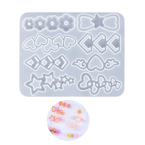 Irregular Hair Clip Silicone Mold Handmade Animal Charm Hair Pin Accessories Epoxy Resin Mold Making Tool