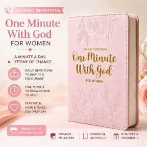 365 Daily Devotional Book for Women One Minute With God Christian Prayer Journal Inspirational Gift for Mom Wife Sister