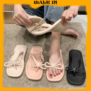 READY STOCK WALK IN Women Ribbon Slippers Sandals Flip Flops Slipar perempuan