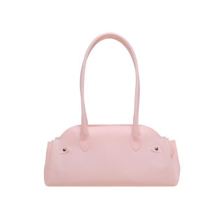 Summer jelly bowling bag for women large capacity 2026 New casual shoulder bag Korean style commuter pillow bag