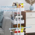 3 Tier Trolley Cart Organizer Heavy Duty Rolling Utility Cart with Wheels and Handle. 