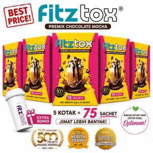 SHIP FROM MY5.SHIP FROM MYFitztox Detox Fiber Drink Chocolate Mocha 75 Sachets    High Fiber Drink