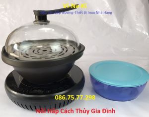 Nồi lẩu hấp cách thủy gia đình Nồi lẩu hơi nước bằng sứ dành cho gia đình Bếp lẩu gia đình hơi nước