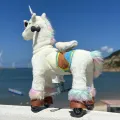 3-6 Years Kids Rocking and Walking Horse Pony Cycle Mechanical Cycle Walking Action Plush Animal Riding Horse. 