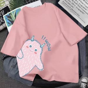 Áo thun unisex-áo thun tay lỡ phong rộng cho cả nam và nữ cotton dày mịn Wow!(size 35-75ki)