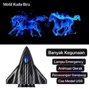 AM-98 Lampu Pintu Mobil Lampu Sorot Dinamis Motif Kartun Lucu Bisa Buat Sepeda / Motor Lampu Projektor Motif