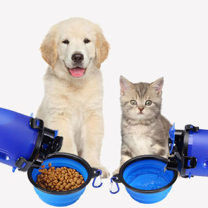 Dog cat bowl pet travel essential folding bowl pet silicon folding food bowl easy to carry and clean