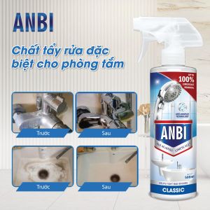 Dung dịch tẩy cặn canxi ANBI 500ml Chính Hãng– Làm sạch vết ố cặn đá vôi bồn cầu vòi sen hiệu quả