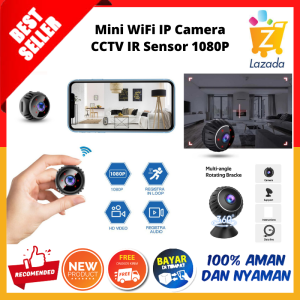 COD - Mini WiFi IP Camera CCTV IR Sensor 1080P Sambung Ke Hp Kamera Perekam Video Sensor Gerak
