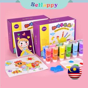 BeHappy 12pcs/set DIY Kits Finger Painting Art & Greeting Card Set Kindergarten Kids Primary School Child Craft