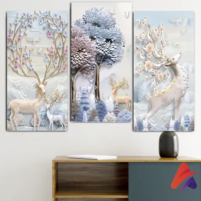 HIASAN DINDING PEMANDANGAN RUSA AESTHETIC (15X30) KAMAR DEKORASI RUMAH WALL DECOR AESTHETIC DECOR KAMAR RUSA