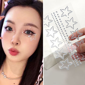 สติกเกอร์ติดพลอยเทียมรูปหัวใจโดราเอมอนด์สำหรับแต่งตาอัญมณีและพลอยเทียมมีกาวในตัวรูปดาวคริสตัล