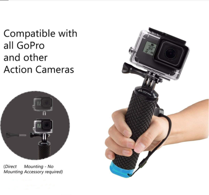 Floating Handle Grip Mount พร้อมสายคล้องมือสำหรับ Insta360 ONE Rs