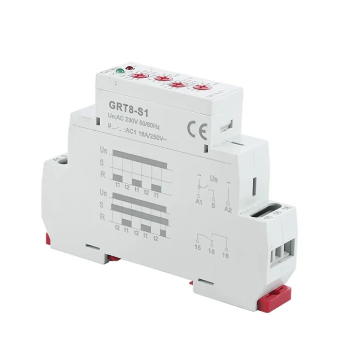 GRT8-S Asymmetric Cycle Timer Relay SPDT 16A Electronic Repeat Relay ...